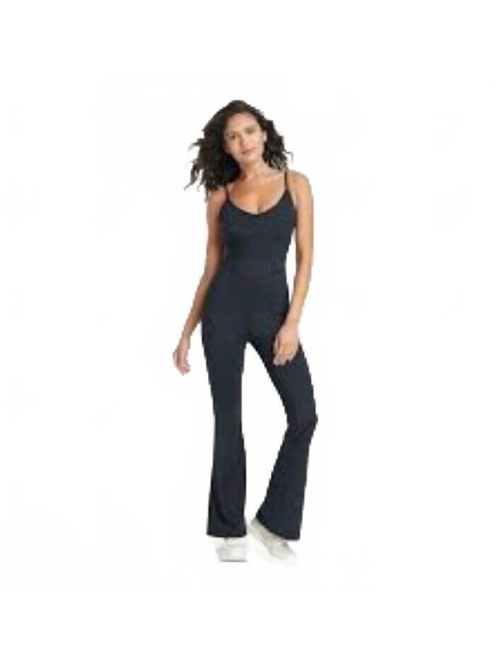 JoyLab Women's Black Corset Flare Jumpsuit, Extra Small